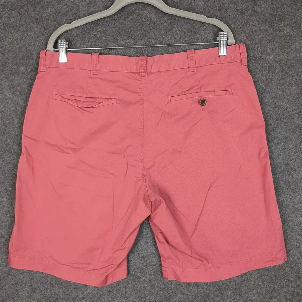 J.Crew Mens Stretch Chino Shorts‎ 35 9 Salmon Pink Casual Summer Preppy 77388